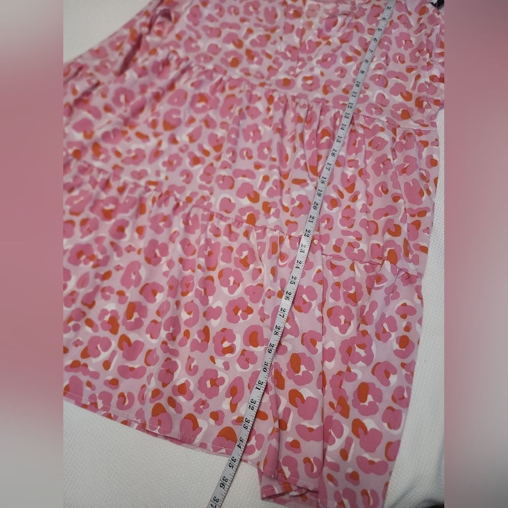 Michelle McDowell Pink/Orange Flowy Tiered Dress…. - Picture 4 of 12